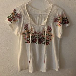 Anthropologie Embroidered Top